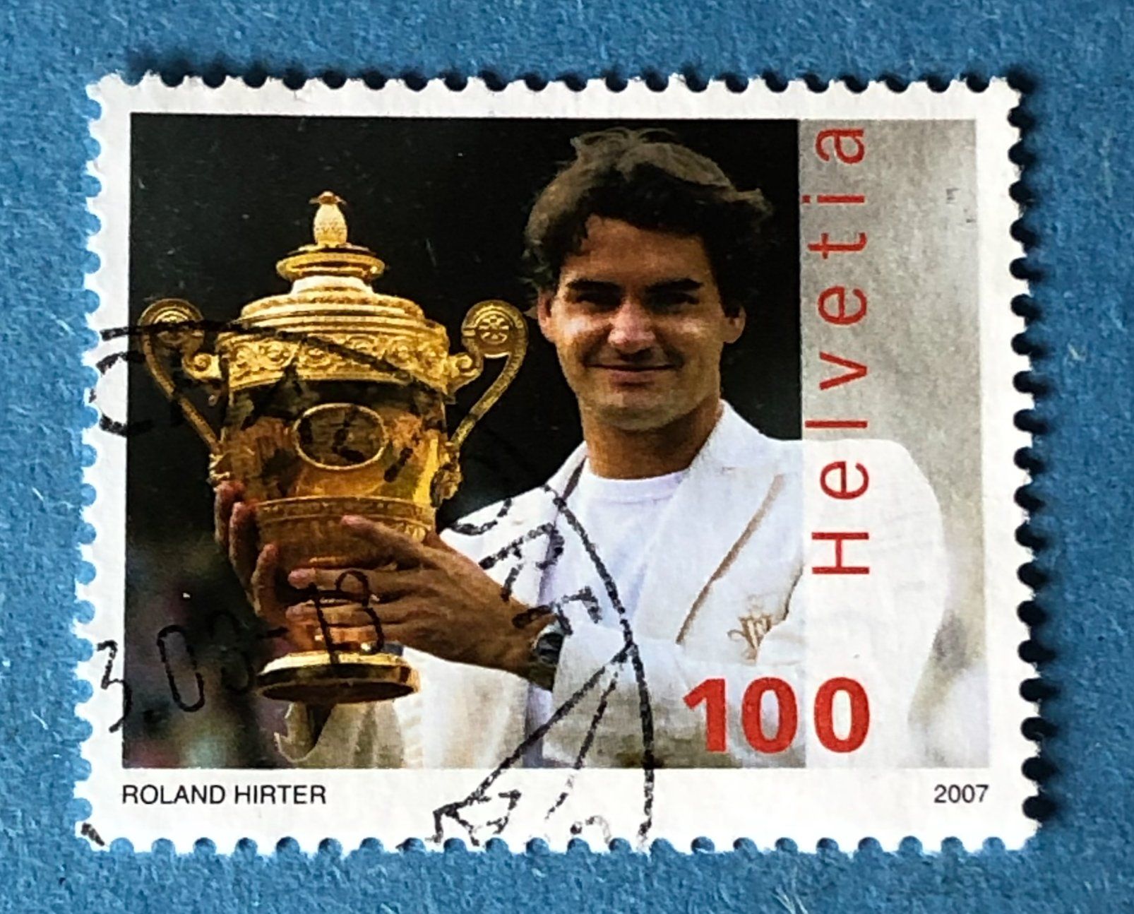 Tutti i francobolli: Nr.1229 GESTEMPELT Roger Federer 2007    – Usato da Aarau venduto da Billa007