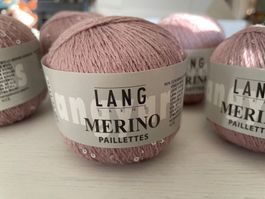 1Knäuel Merino Paillettes Langyarns