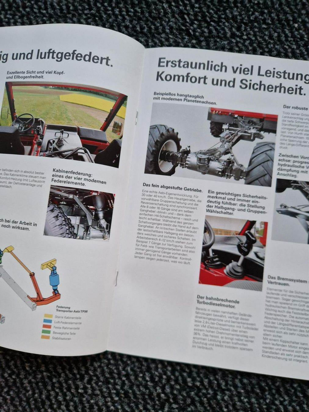 Aebi Trattori: Original Prospekt Aebi Transporter TP98 – Usato da Dürnten venduto da Bachtel84 2