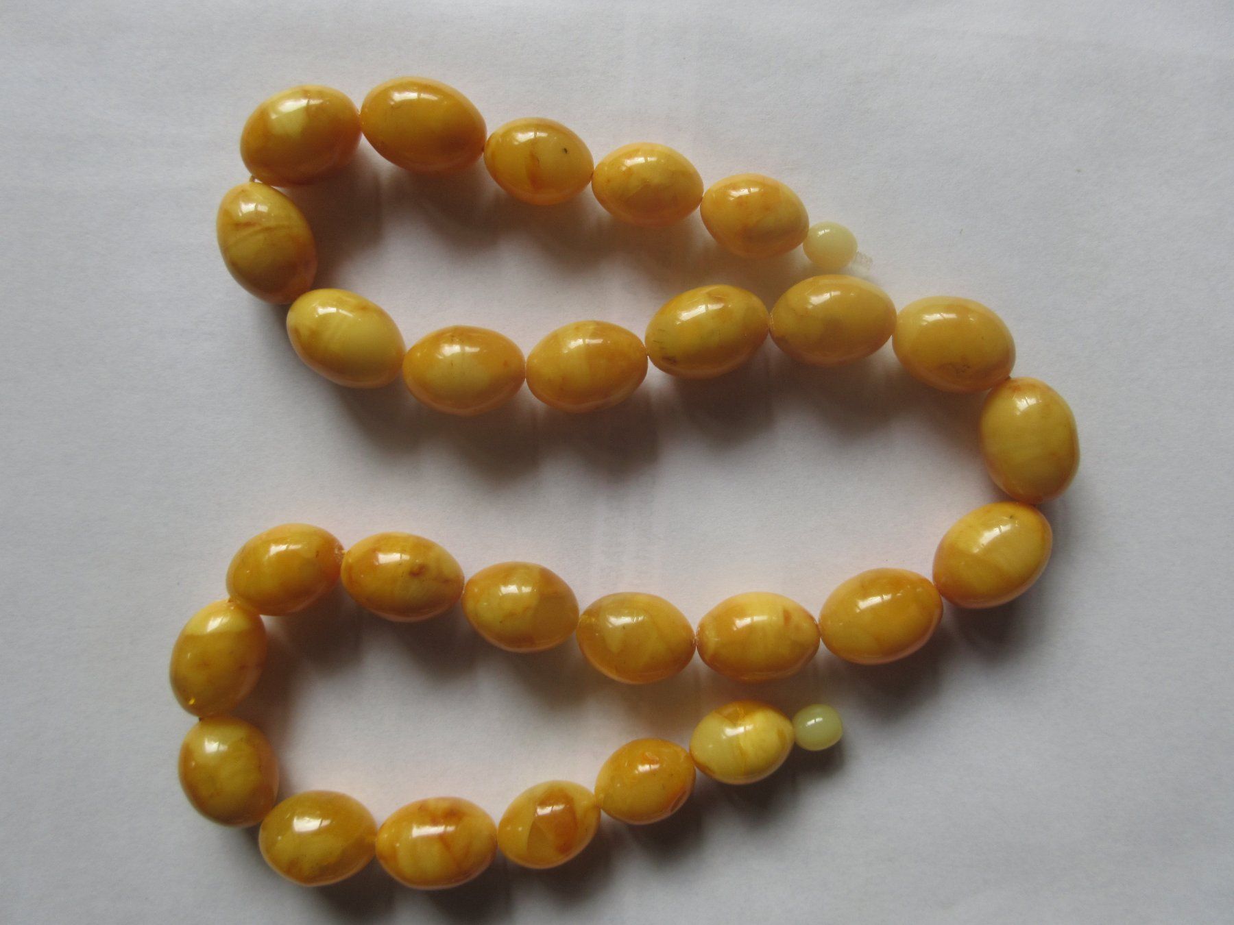 Catenine: Oliven-Bernsteinkette in der Farbe Butterscotch ca.54g – Usato da Sylt venduto da elizan 4
