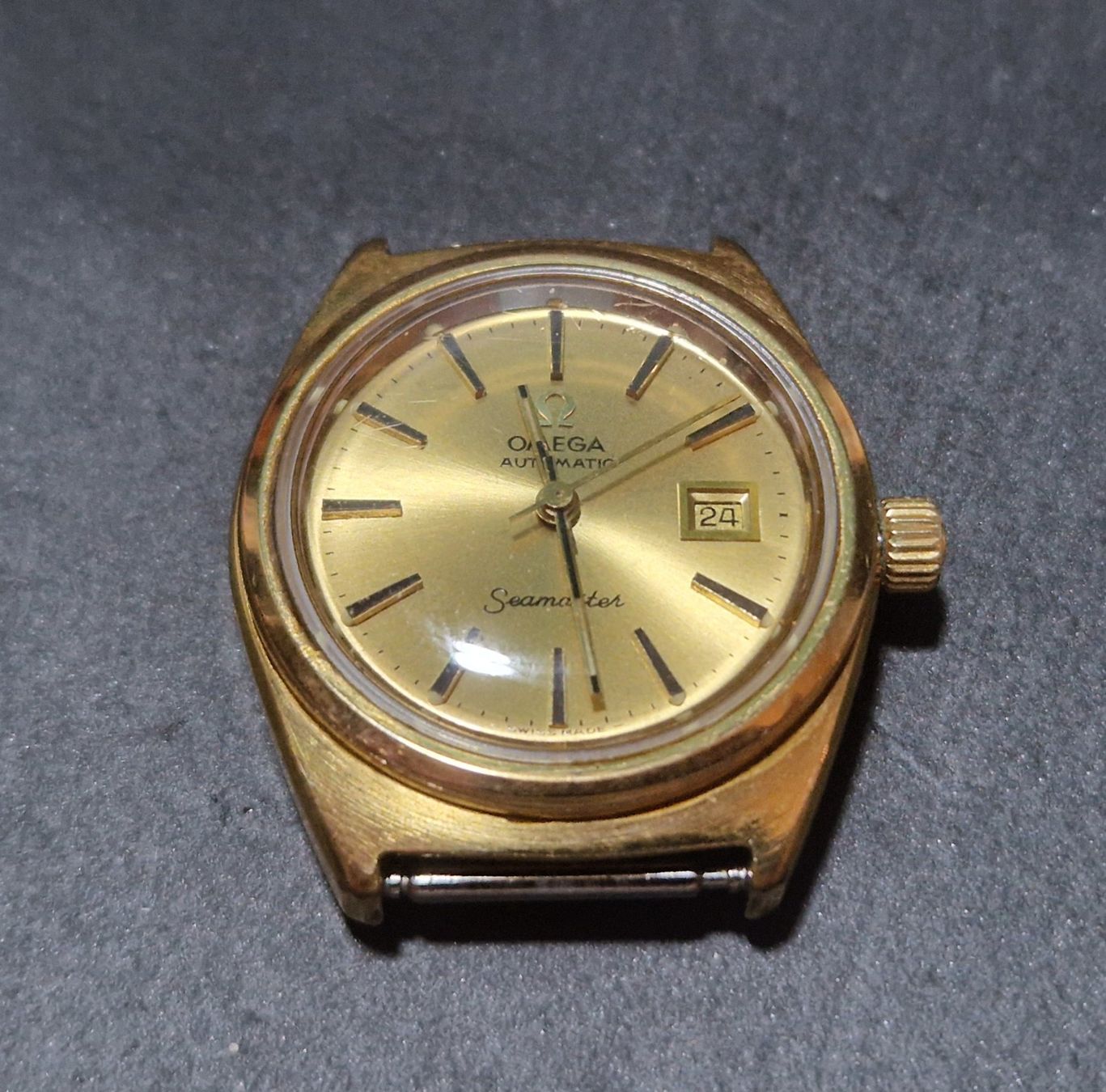 Omega Orologi: Armbanduhr Omega Seamaster Automatic goldfarben alt – Usato da Winterthur venduto da Sadega