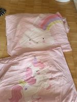 Bettwäsche Kinder rosa Einhorn Wolke Regenbogen 2 Teile
