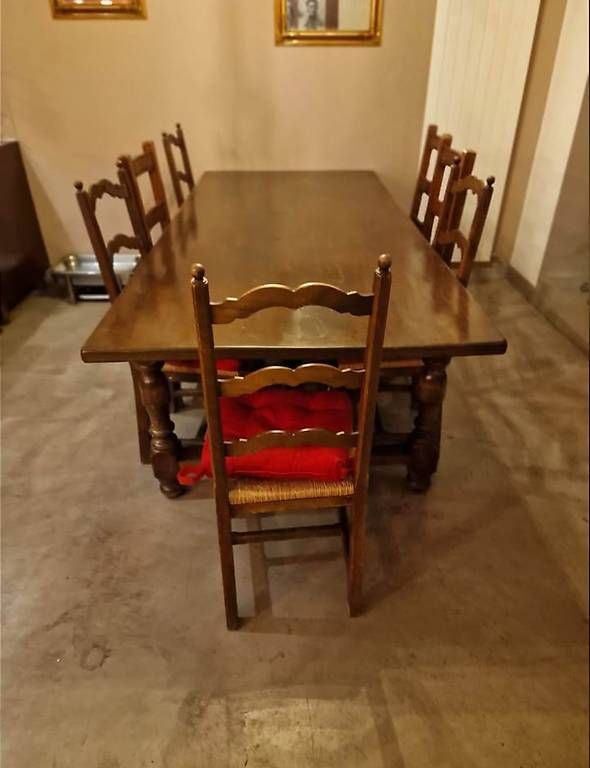 Set di tavolo e panche: Table en bois massif – Usato da commugny venduto da Faye03 3