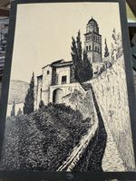 Albert ? Huggenberger Skizze Morcote 19x27 cm