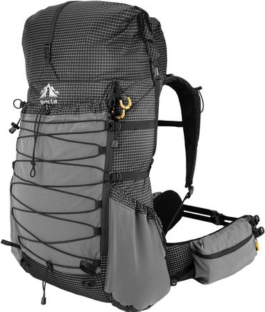 Night Cat Wanderrucksack 70L ultraleicht schwarz