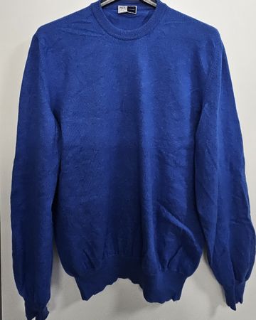 Maglione Fedeli 100% Cashmere blu girocollo uomo taglia M