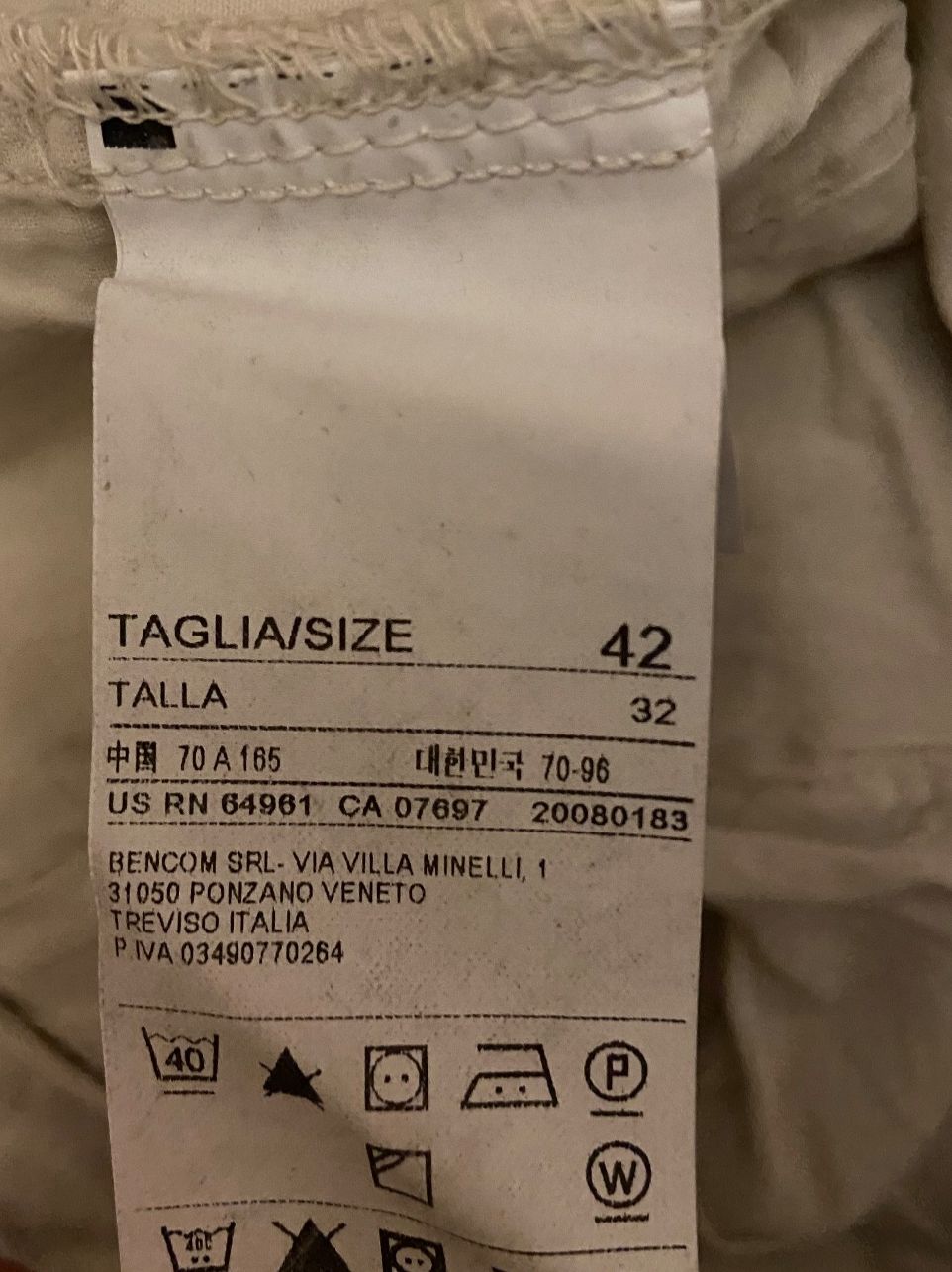 Benetton Pantaloni: Pantalon Benetton – Usato da Conthey venduto da Lulu310 2