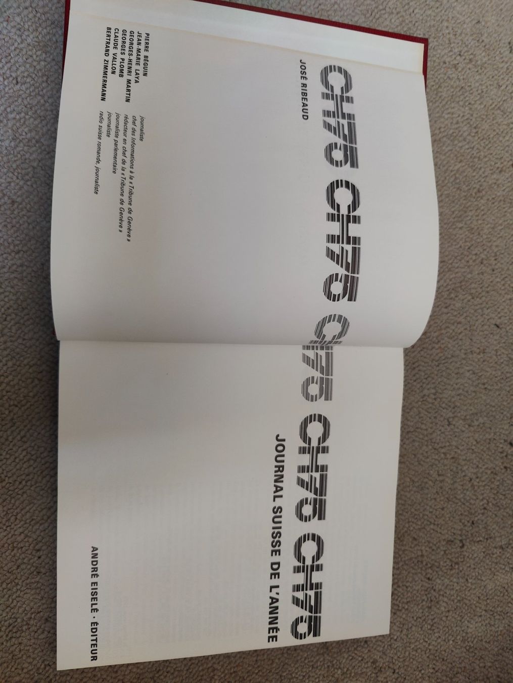 Bücher: Journal suisse de l'année 1975 – Gebraucht aus Marly von Nabrudis 1