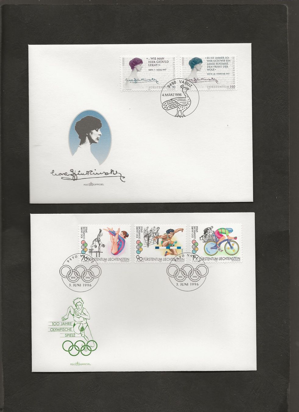 Tutti i francobolli: 32 FDC Liechtenstein 1993 bis 1996 – Usato da Au ZH venduto da xelagreb01 8