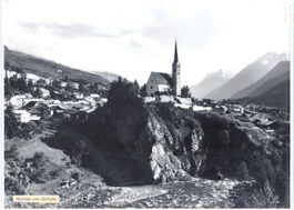VINTAGE AUFNAHMEN KIRCHE VON SCHULS TARASP (BÜNDNERLAND)