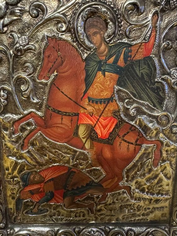 Dipinti: Byzantinische Ikone - Silber – Usato da Hinwil venduto da Chnap 1
