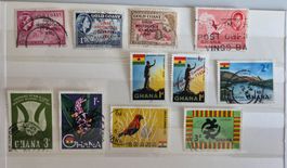 Ghana Briefmarken Sammlung, diverse Jahrgänge, Top! ab 1957