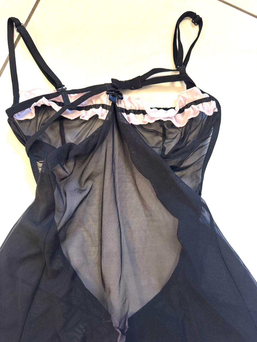 Altra biancheria intima: NEU: schwarzes Negligee - Gr. S – Nuovo (secondo la descrizione) da Maienfeld venduto da Fashion_2009 1
