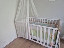 PAIDI Kinderbett "Kira", 70×140, mit Matratze&Himmel