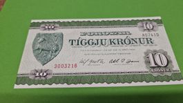 10 Kronur Faroe Islands 1949 Banknote