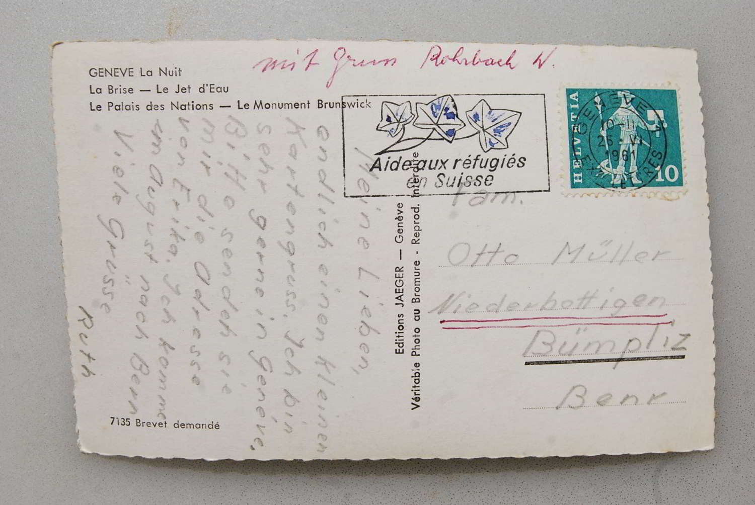 Cartes postales: AK Genève 1961 – D'occasion à Rüfenacht BE par Toro06 1