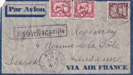Luftpost-Brief Ben-Thuy (Indochine/Vietnam) - Lausanne 1934
