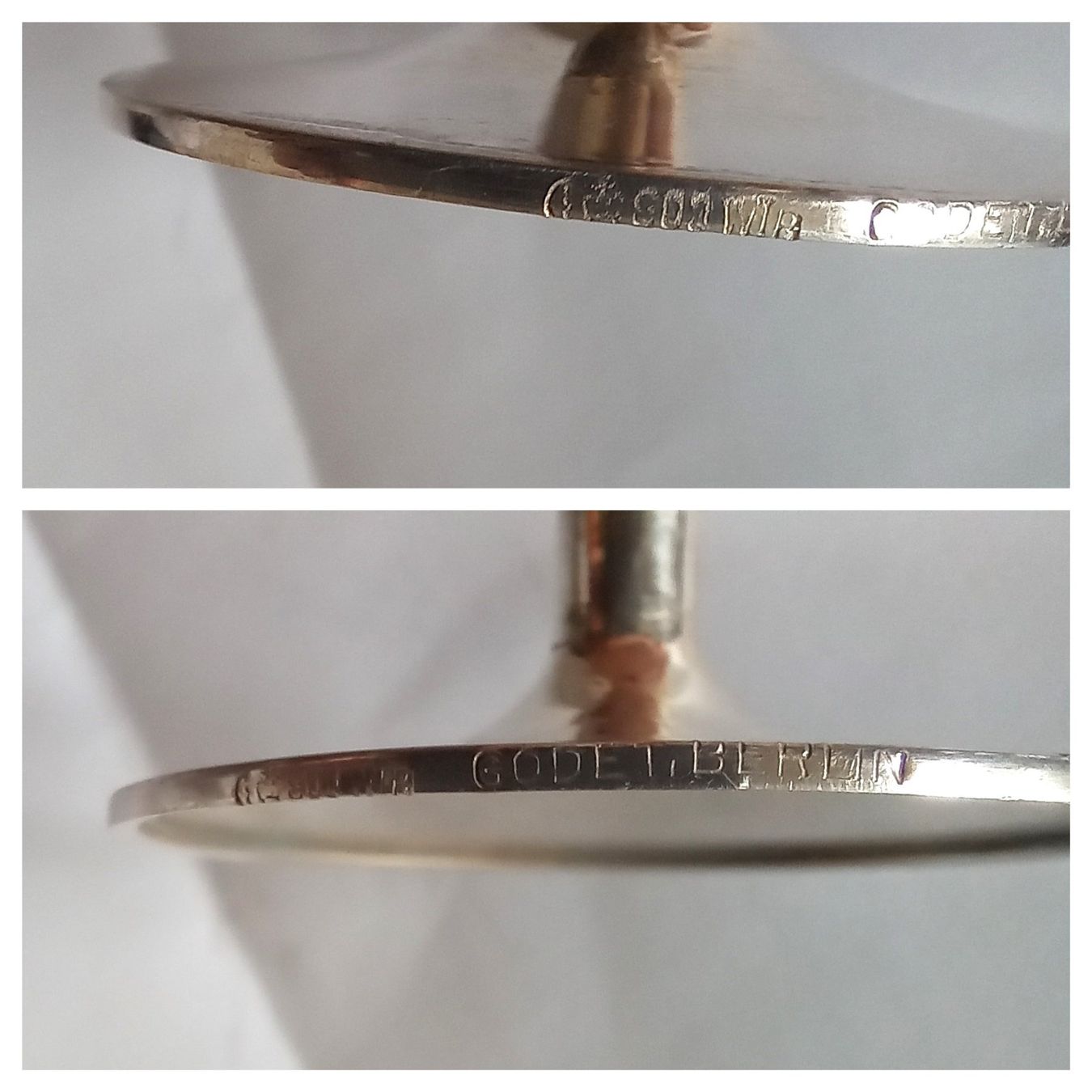 Bicchieri: Antike Goblets 4er Set, punziert Godet Berlin /Kaiserkrone – Usato da Bévilard venduto da Orscha 4