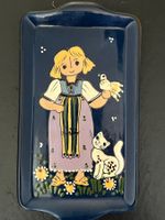 Keramik (Butter-)Teller/Wandbild Swiss Hand Made-TopZustand!
