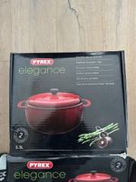 Pyrex Gusseisen Topf rot 5.5 Liter neu