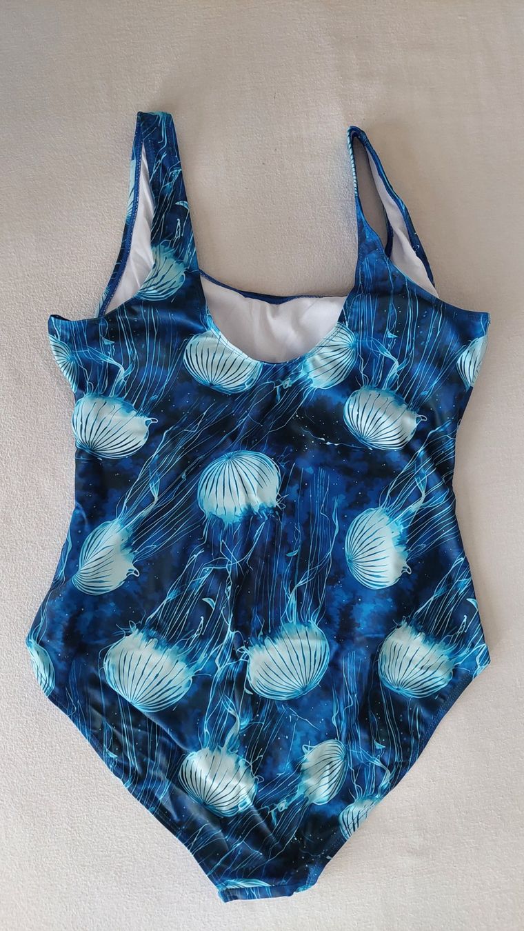 Costumi da bagno & Bikini: Badeanzug einteilig mit Quallen, Grösse XXL / 44 / 46 – Nuovo (secondo la descrizione) da Oberwil BL venduto da Hunajakakku 2