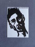 Zeichnung Porträt Schwarz Weiss auf Papier