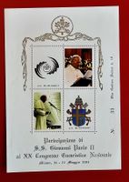 VATIKAN ITALIA MILANO PAPST TEILNAHME CEN VIGNETTE 1983**