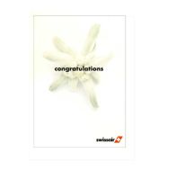 SWISSAIR Glückwunschkarte