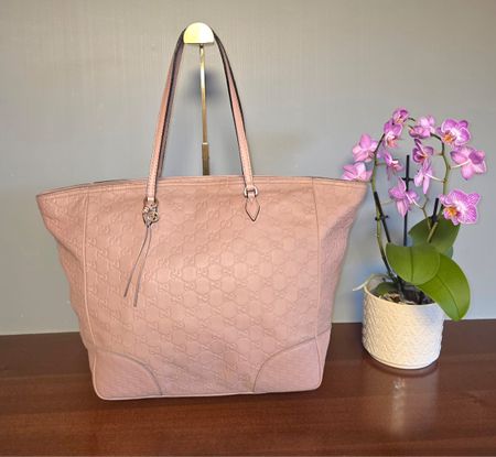 Gucci Tasche Shopper Leder Rosa 45x28x32cm guter Zustand