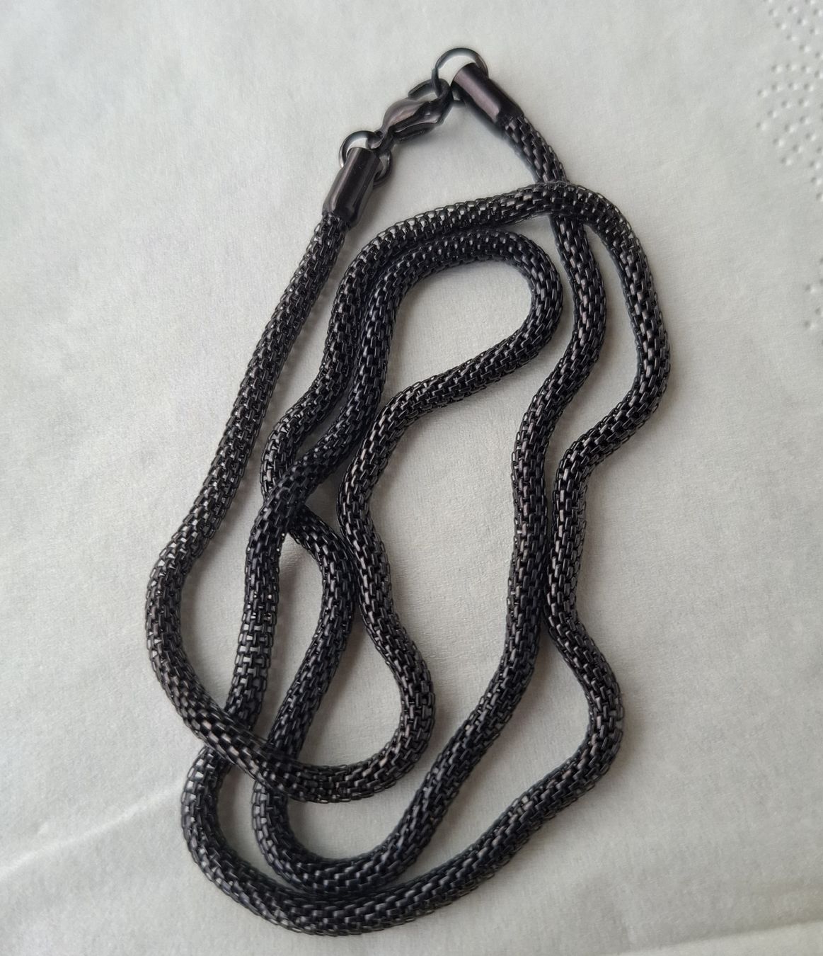 Catenine: Schwarze Mesh-Kette, Edelstahl – Nuovo (secondo la descrizione) da Dietikon venduto da Hirschkopf