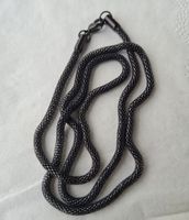 Schwarze Mesh-Kette, Edelstahl