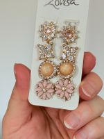 Lot de 4 paires boucles d'oreilles clip-on Lovisa rose