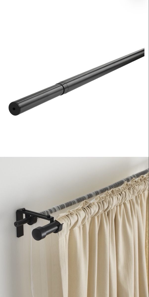 Ikea Tende: Black Adjustable Curtain Rod Set  – Usato da Zürich venduto da san_t2jq 1