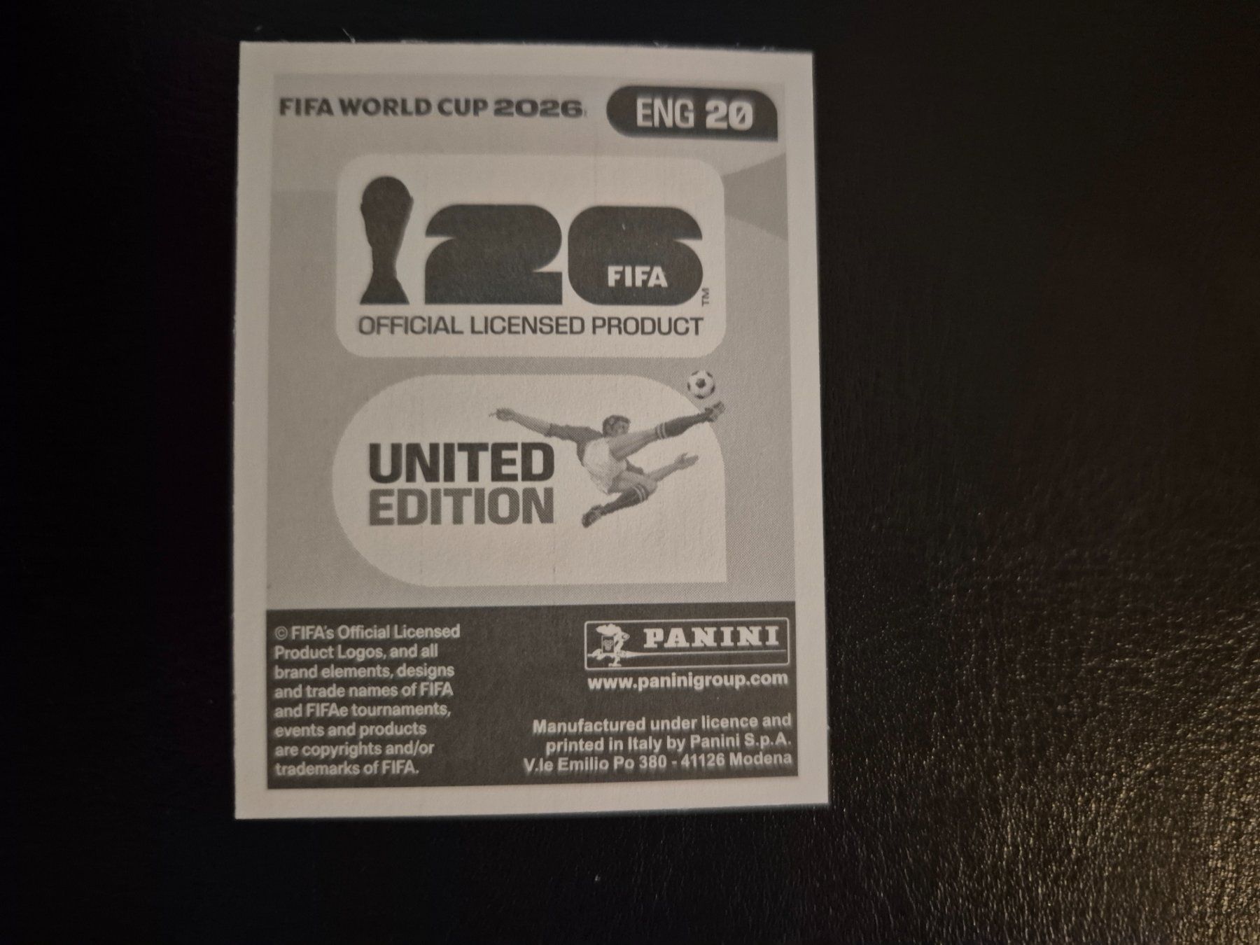 Panini Carte collezionabili: Panini WM 26 ENG 20 – Nuovo (secondo la descrizione) da Rorschacherberg venduto da AJ3108 1