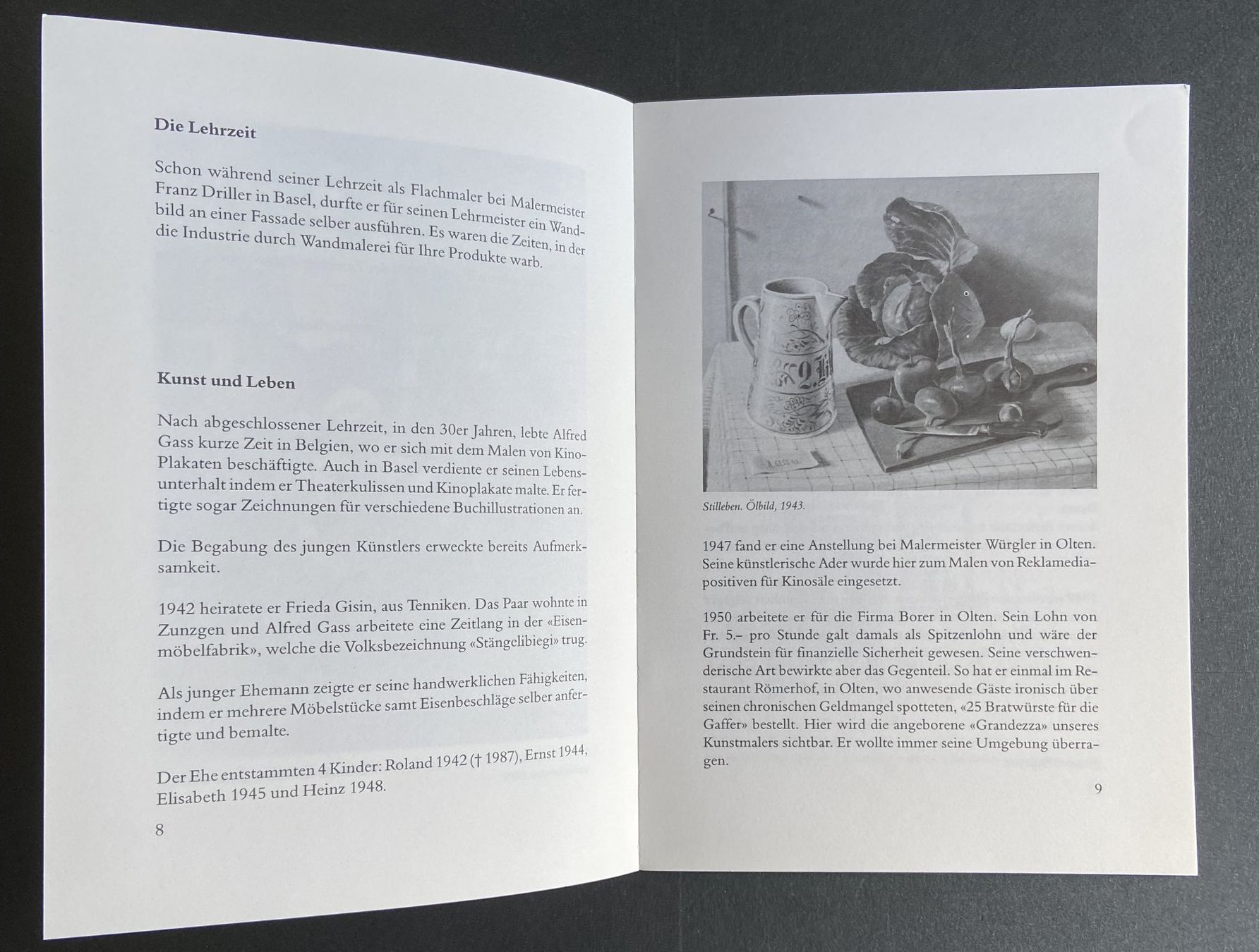 Libri: Erinnerungsschrift Kunstmaler "Alfred Gass" – Usato da Böckten venduto da Hansi36 2