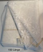 Vorhang Stoff Blumen weiss 150cm Länge - 320 breit (T:1)