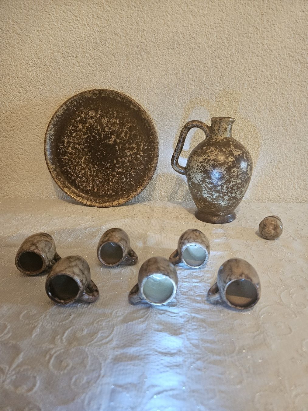 Caraffe: Vintage - Karaffe mit 6 Gläschen & Servierteller – Usato da Wittenbach venduto da anzo4 3
