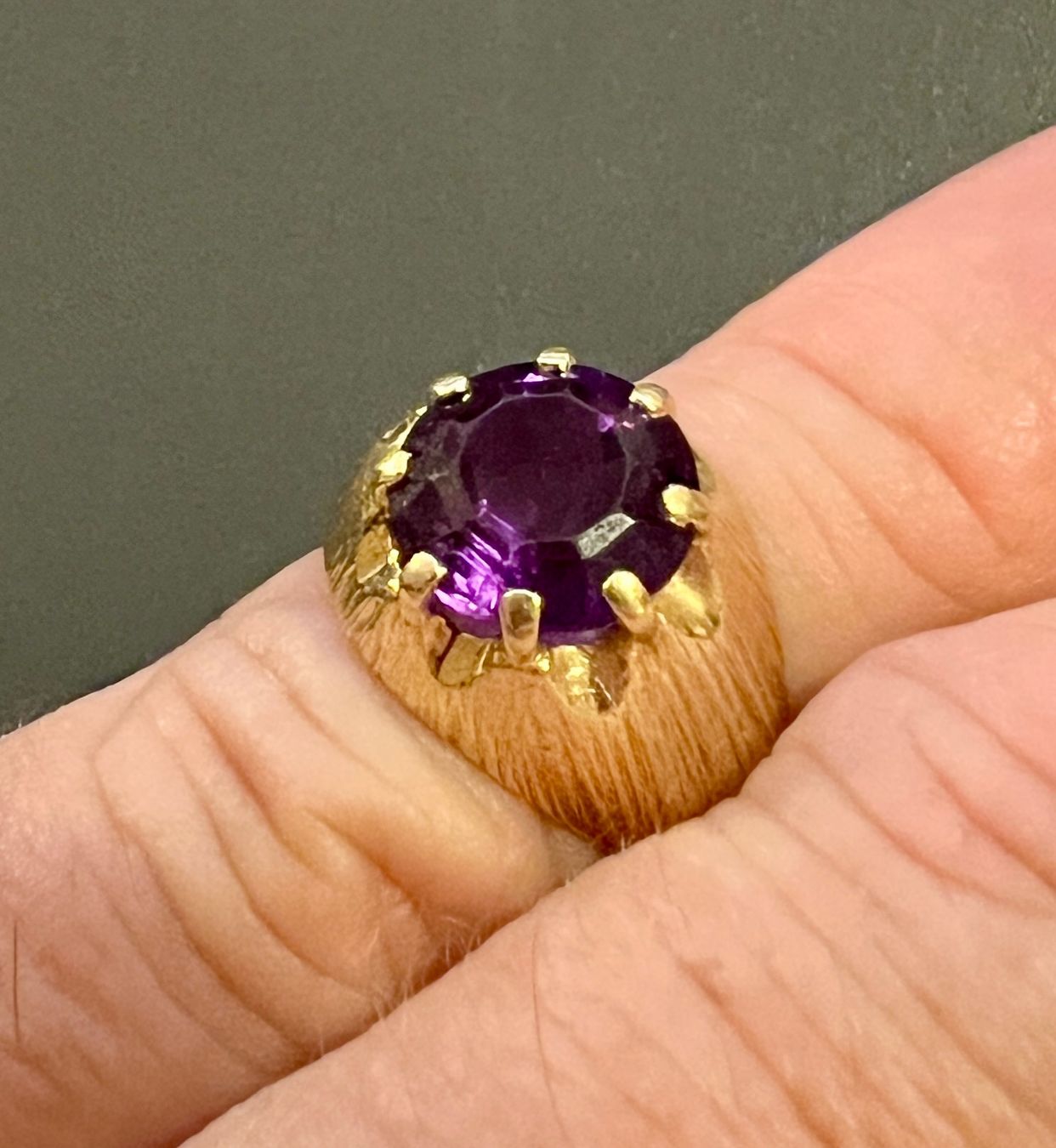Anelli: Gold-Ring 18K mit Amethyst – Usato da Chur venduto da Penting1935 8