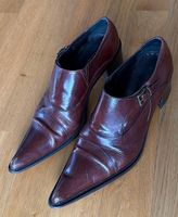 Italienische Damenschuhe extravagant, Leder braun, Gr. 391/2