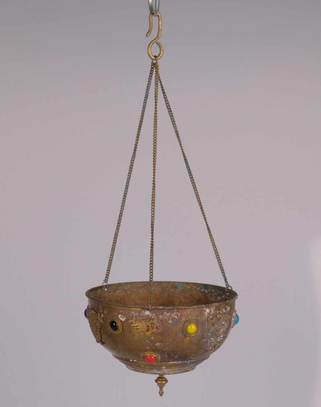 Lampes: Antike hängende Öllampe – D'occasion à Volketswil par brockipfannenstil