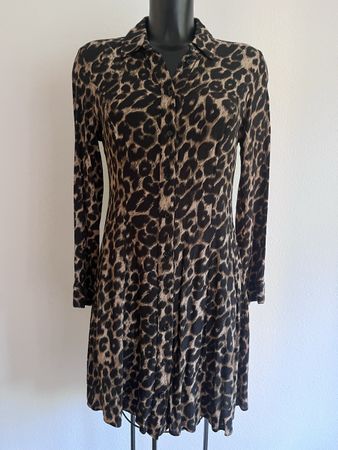 Kleid aus Viskose mit Leo-Muster Grösse 36 neuwertig
