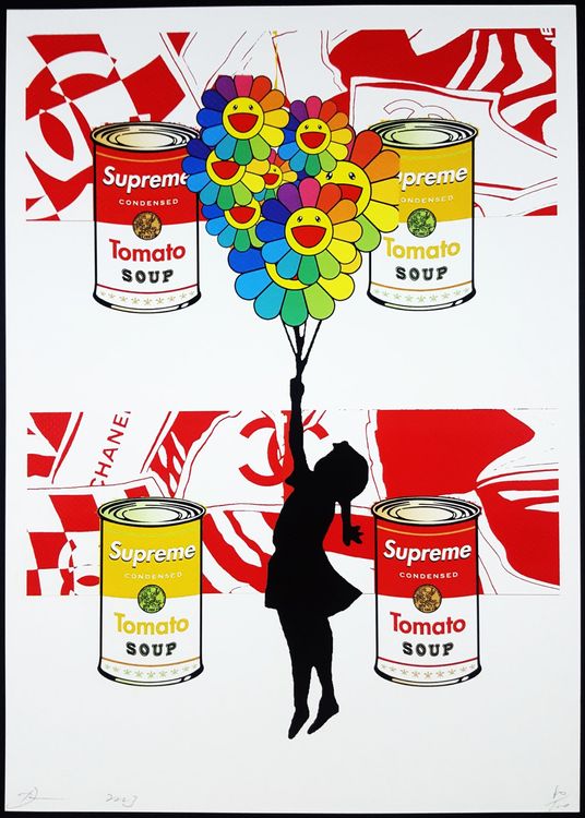 Banksy Wandsticker 'Balloon Girl' – Selbstklebend, Abziehbar & In Individueller Größe Bestellbar