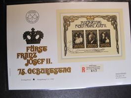 FL   FDC 1981 Fürst F.J II, 75. Geburtstag C4