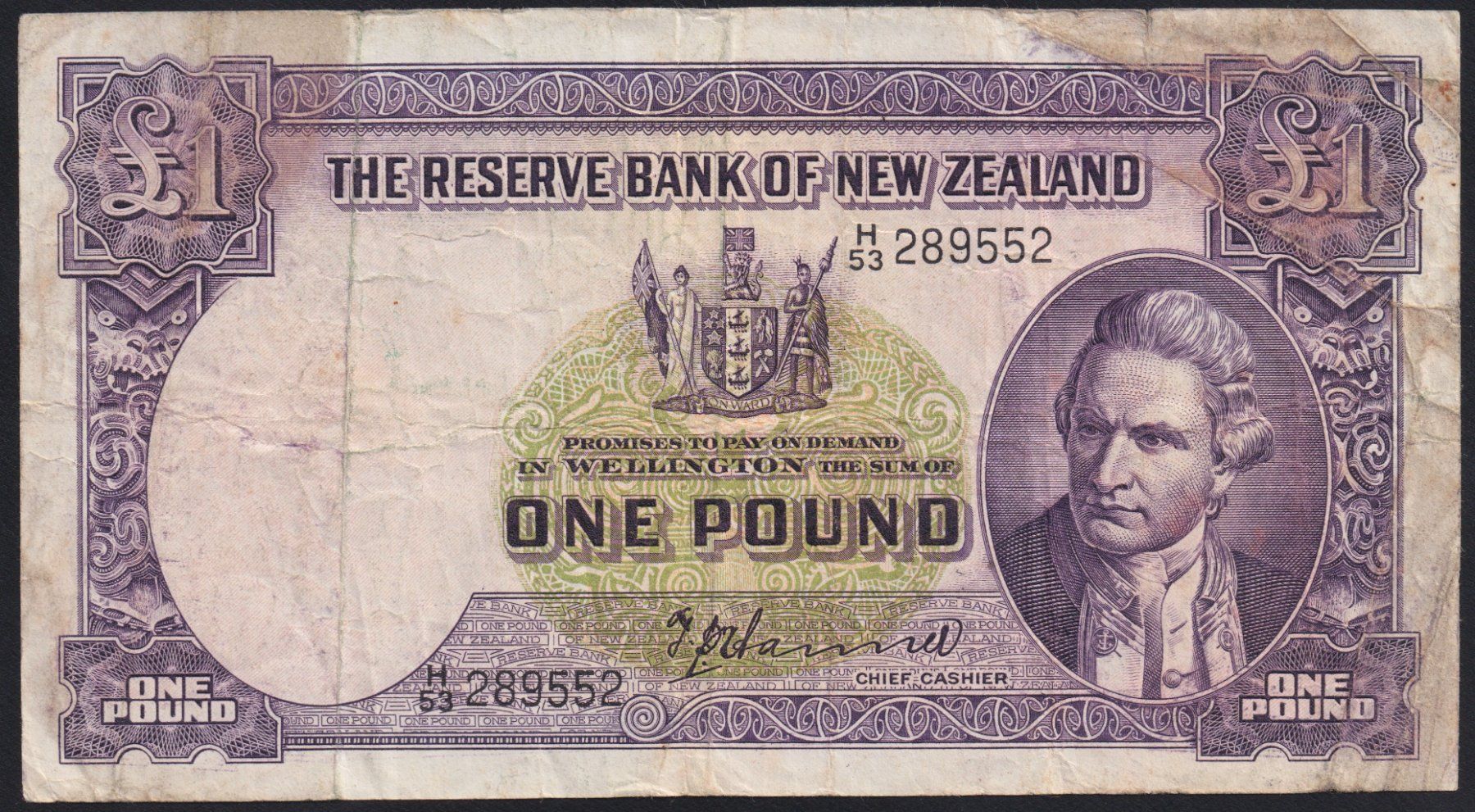 Billets de banque: Neuseeland 1 Pound 1940 – D'occasion à Brugg AG par banknoten_muesli