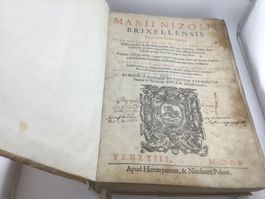 Marii Nizolii BRIXELLENSIS Thesaurus Ciceronianus, 1601