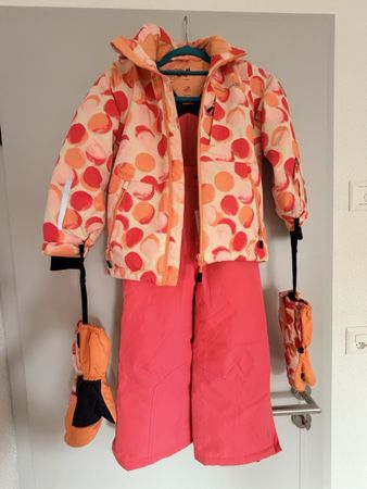Ensemble ski enfant veste pantalon gants état usage
