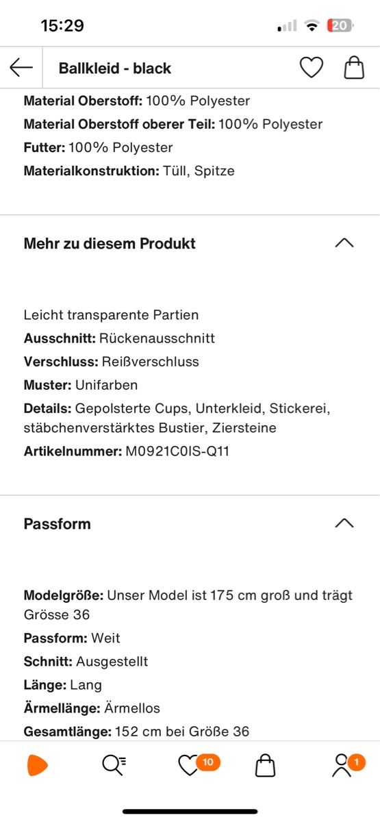 Zalando Kleider: Mascara Abendkleid, Gr.38 – Gebraucht aus Füllinsdorf von Ilnomi 4