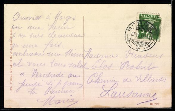 Cartes postales: AK Morges, Straßenpartie mit Kirche – D'occasion à Berlin par bartko-reher 1