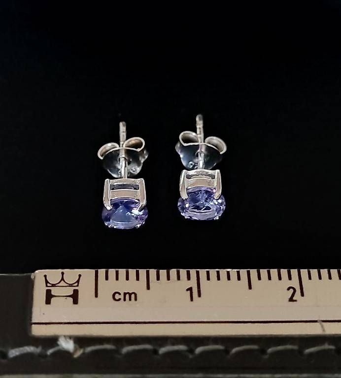 Boucles d'oreille: Wunderschöne Ohrringe mit echtem Tansanit-Edelstein – Neuf avec emballage d'origine à Ebnat-Kappel par Jonezy 2