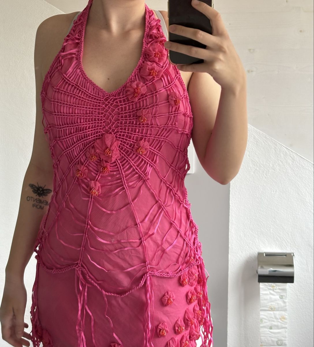 Vestiti: Traumhaftes Sommerkleid, pink mit Blumen – Nuovo (secondo la descrizione) da Winterthur venduto da sanneagasi